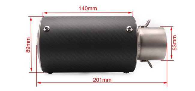 Aftermarket Motorcycle Exhaust Muffler 51mm Carton Fiber Db Killer For Honda Sport Bike