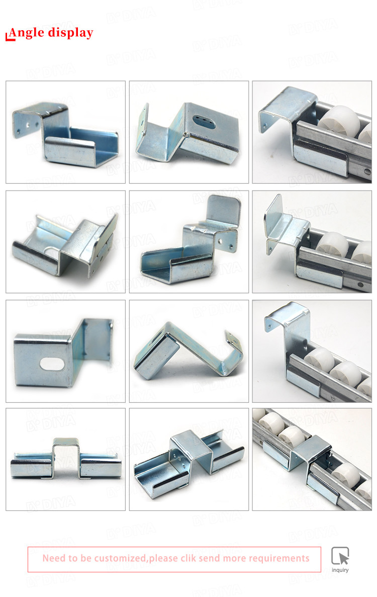 Rack System Sliding Track Hardware / Roller Track Sheet Metal Connectors