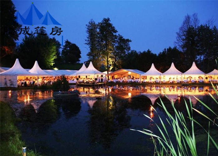 PVC Fabric Cover Outdoor Party Tent Easy Maintenance With Removable Wall Curtain
