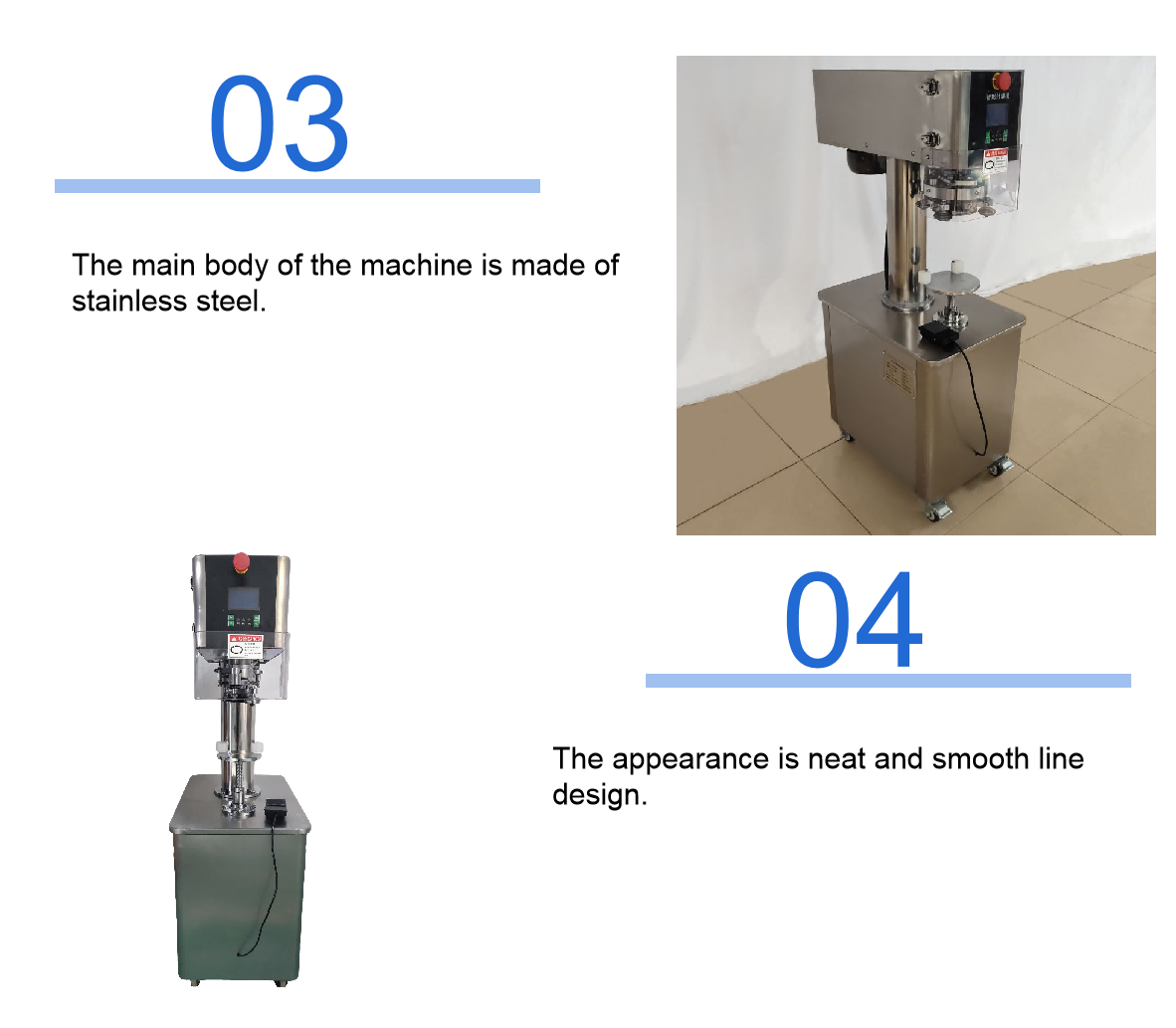 Lw-B4B3 High Speed PLC Electric Can Sealing Machine 380V
