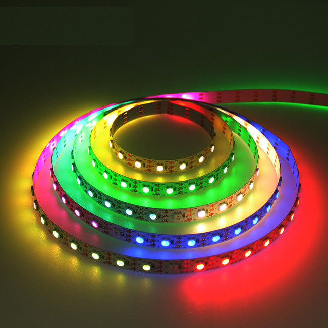 White Waterproof LED Flexible Strip Lights For Holiday Decoration 60 Degree