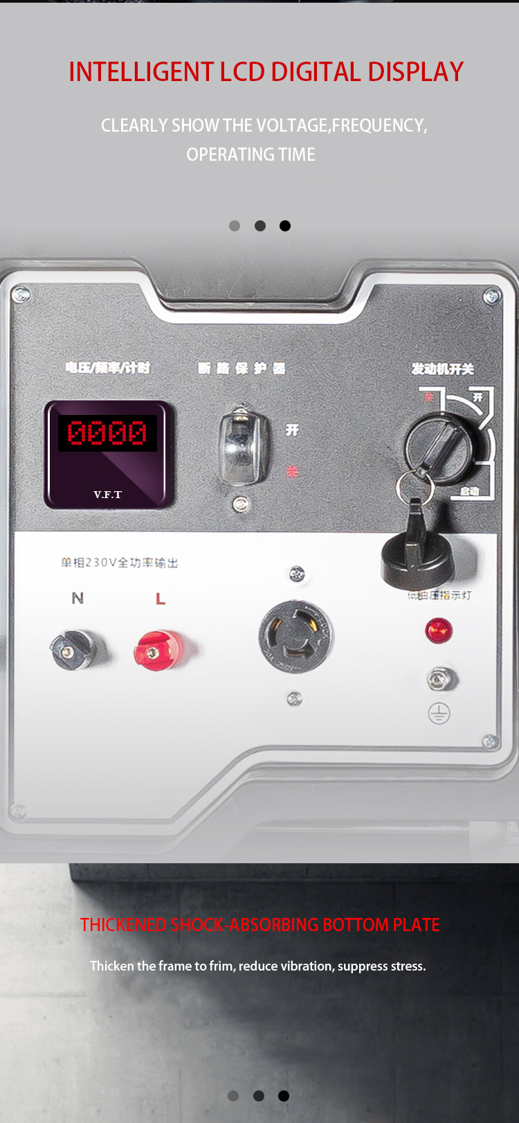 HN 3500 Small Silent Generator Power Air Output Cooling Cycle