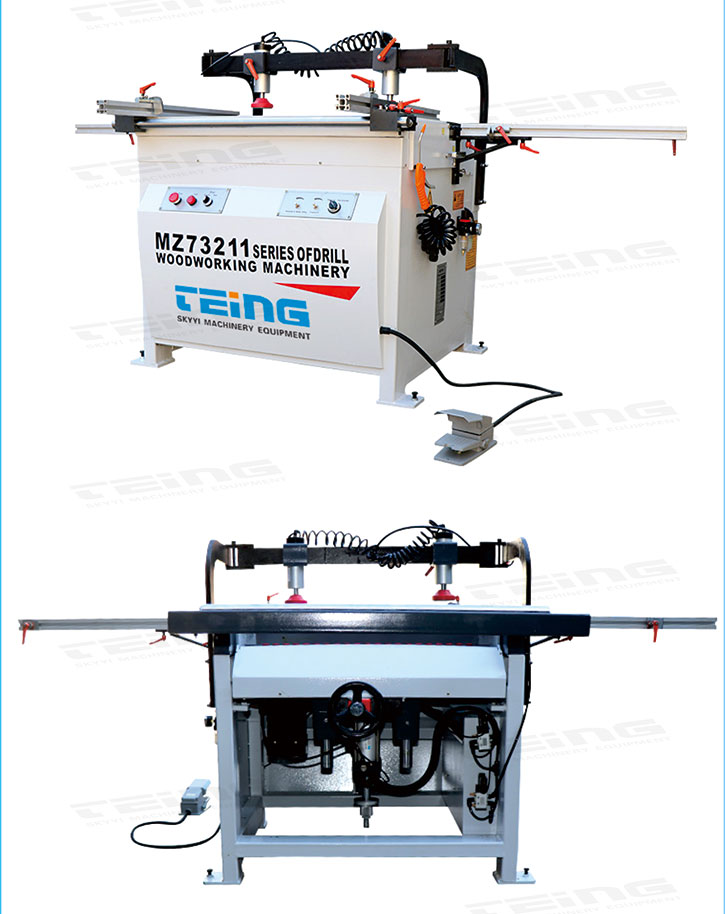 Wood Dowel Multi-Boring Drilling Machine Single Raw Drilling with CE ISO Certification