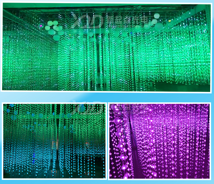 19.6lm Lamp Luminous Flux RGB 3D Christmas Lights DC12V For Building Lighting