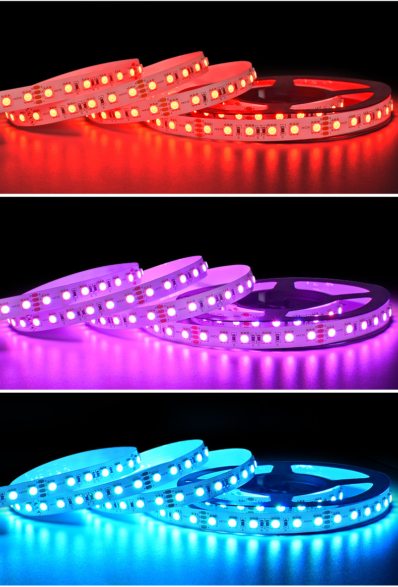 Remote Control 84leds/m 12V 25W SMD 5050 LED Strip Light IP20
