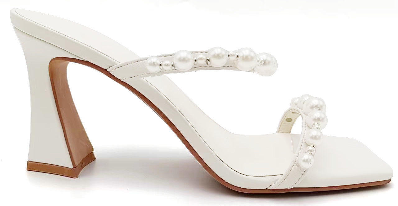 Customized Womens Mule Heels With Durable Rubber Sole