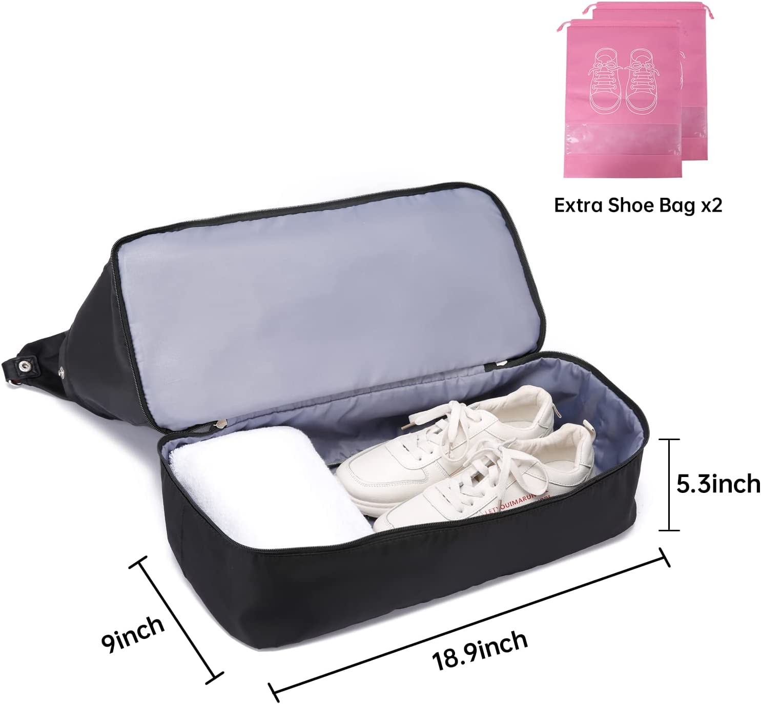 600D Polyester Sports Waterproof Gym Bag With USB Charging Port