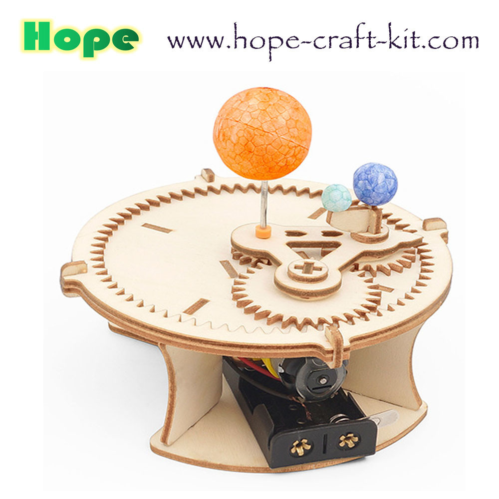 Kids Scientific DIY BInoculars Toys Natural Wooden Color Telescopes Easy Assembly for STEM Optical Education OEM ODM