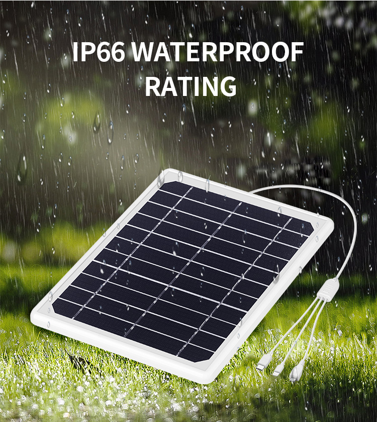 Highfly EU Warehouse 8W 5.5V 19200Mah Low Power Consumption Solar Charge Storage Battery Solar Power Bank Portable Solar Panel