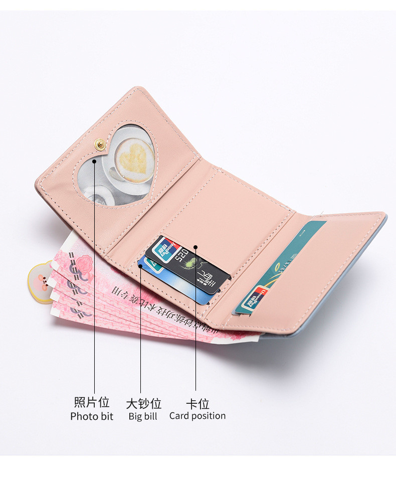 SMALL PURSE LADIES PURSE SHORT STYLE GIRL STUDENT FASHION CARTOON COIN WALLET WHOLESALE WALLET CLIP FEMALE