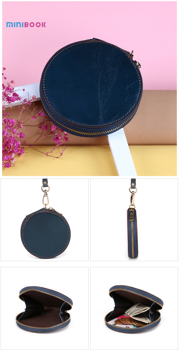 2022 Designs Short Wallet Length Genuine Leather Coin Purse for Women Highly OEM ODM