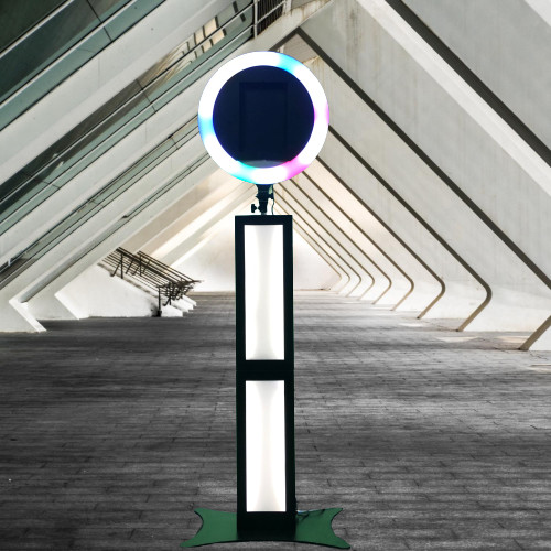 Standing Ipad Photo Booth Ring Light Metal Portable Selfie Booth