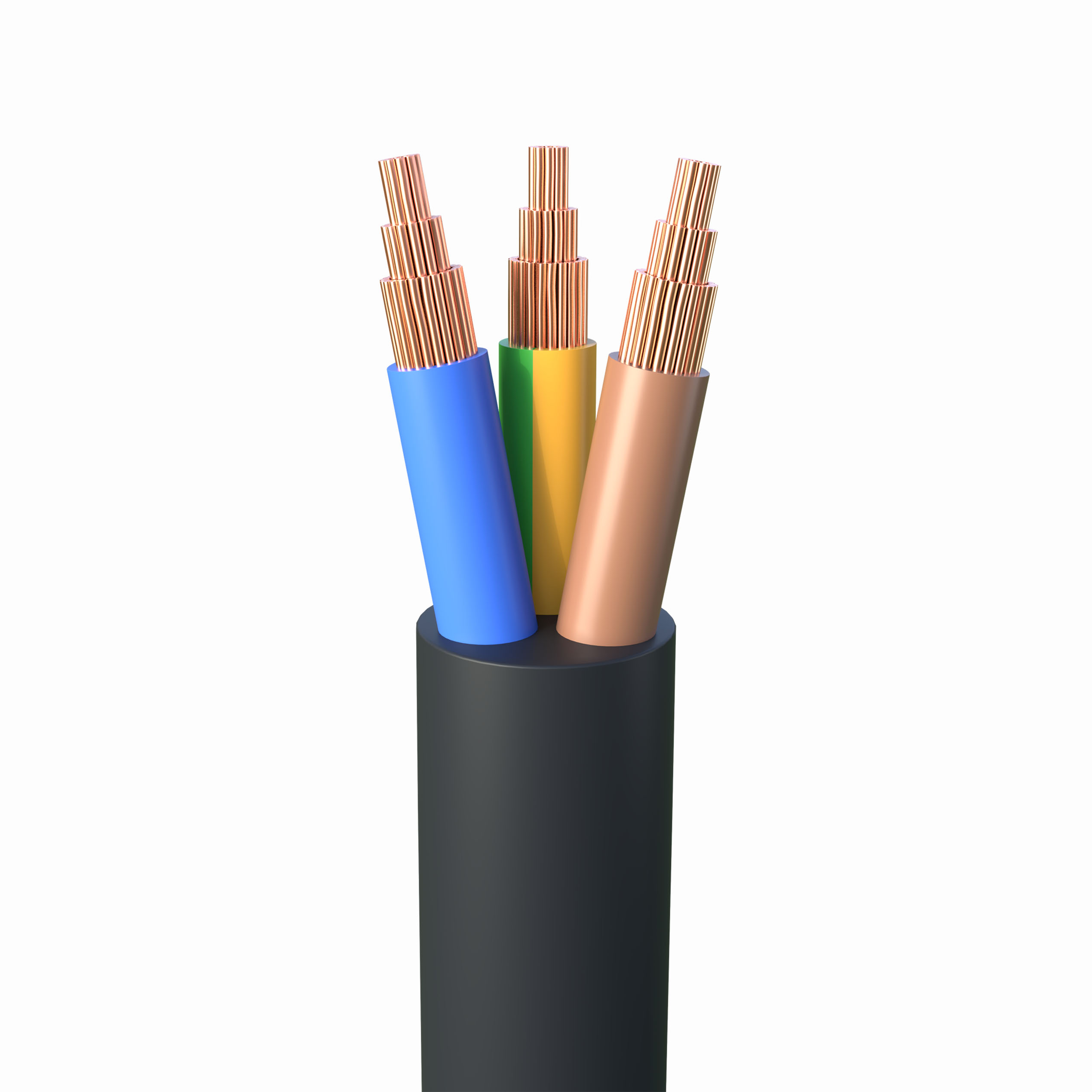 RVV Heatproof Multi Strand Flexible Cable , Multi Core Copper Wire For Electricity