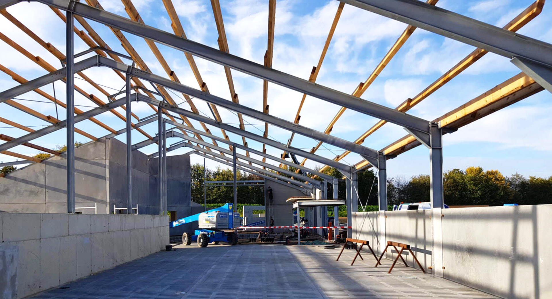 ISO9001 2008/CE/BV Certified Prefabricated Steel Beams H Beams Livestock Shed for Cow