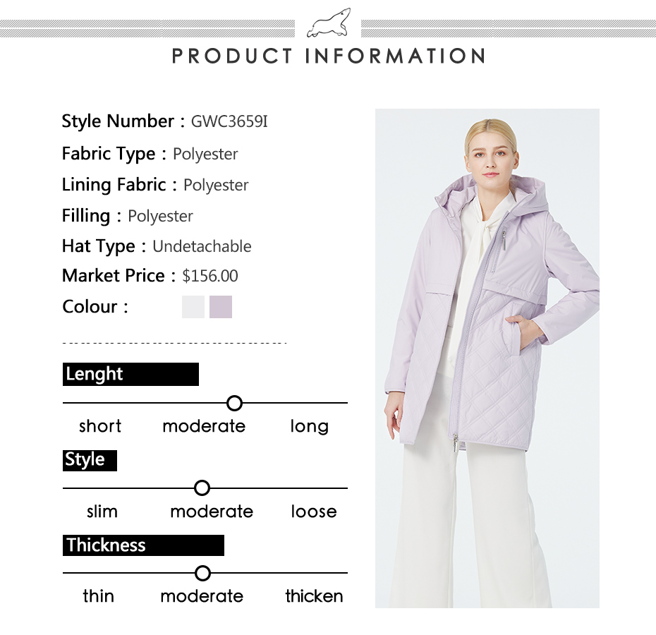 Durable and Fashionable Woman Sping Autumn Coat with Wide Hood and Functional Pockets