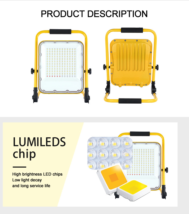 50w Portable LED Work Light Adjustable 2000 Lumen LED Work Lamp