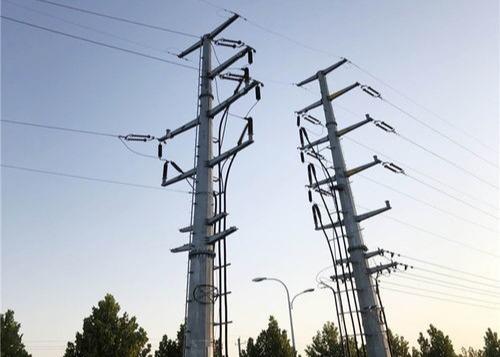 500KV Galvanized Electrical Power Pole Transmission Line Steel Tower Poles