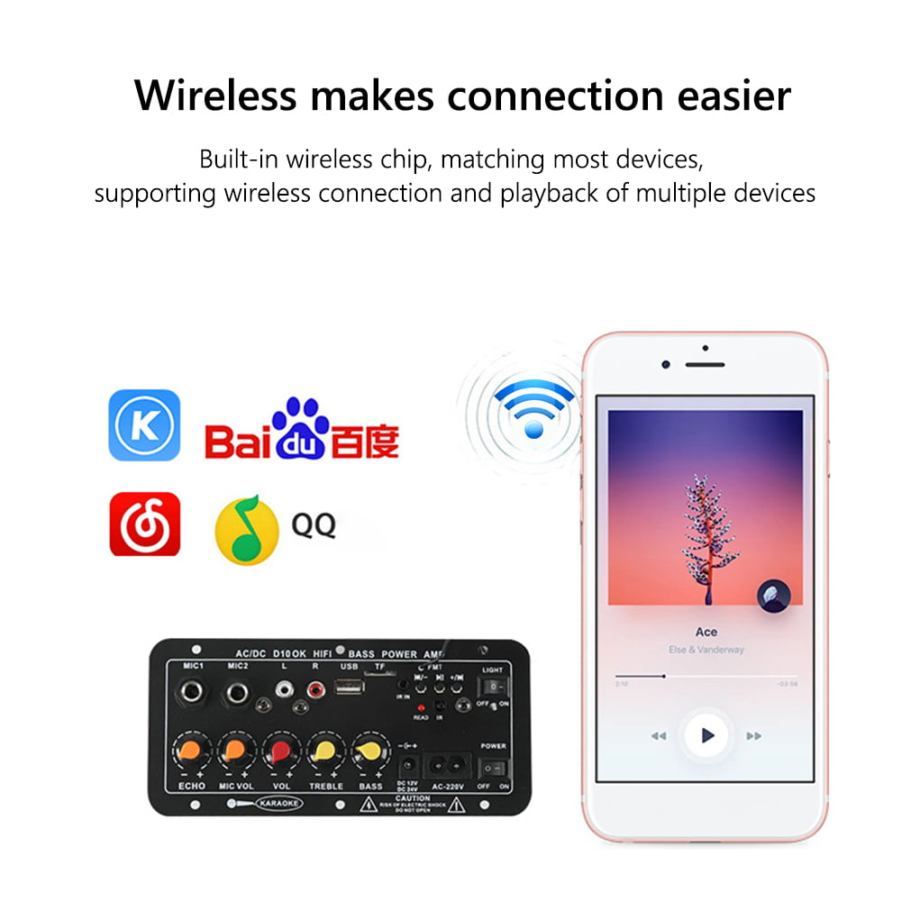 D10 BT Amplifier audio board for 12V 24V dartzeel Mono Subwoofer Amplificador Karaoke