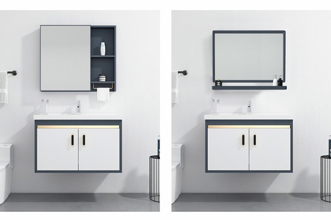 Foshan Manufacturer Hot Sale Single Sink Design Modern Bathroom Vanity Set