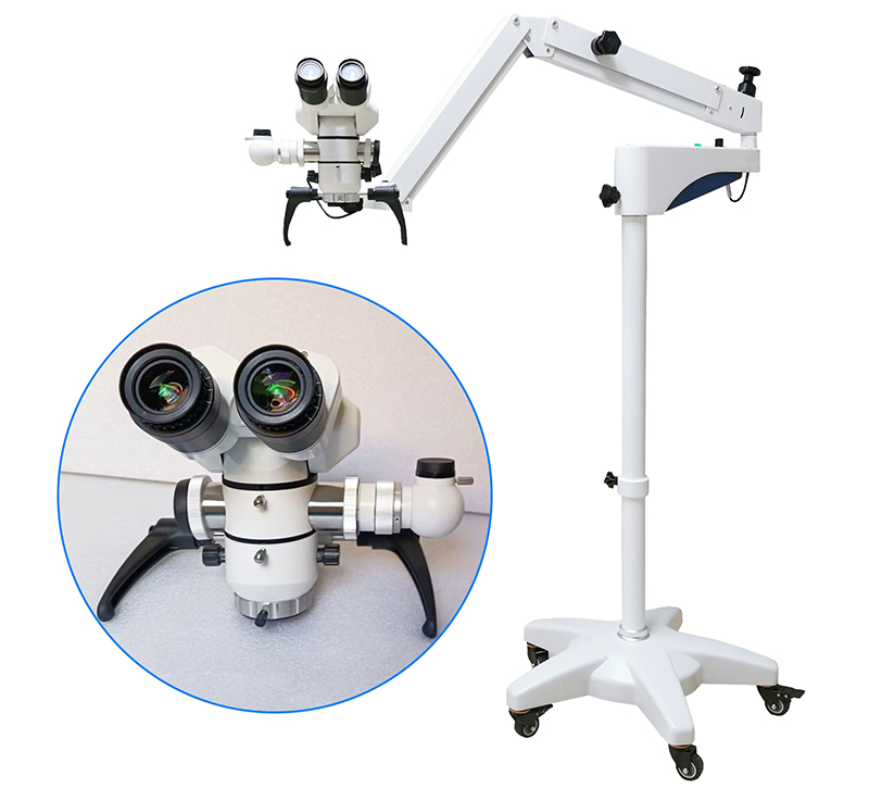 A41.1903 One Head 0-180° Manual Step Zoom Dental Operating Microscope 4.8x -16x
