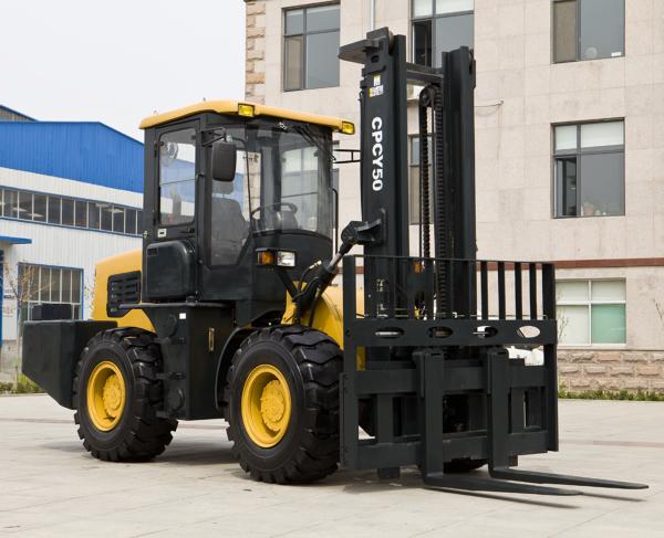 4WD Forklift 5 tons Rough Terrain Forklift Truck CPCY50 All Terrain Forklift 4x4