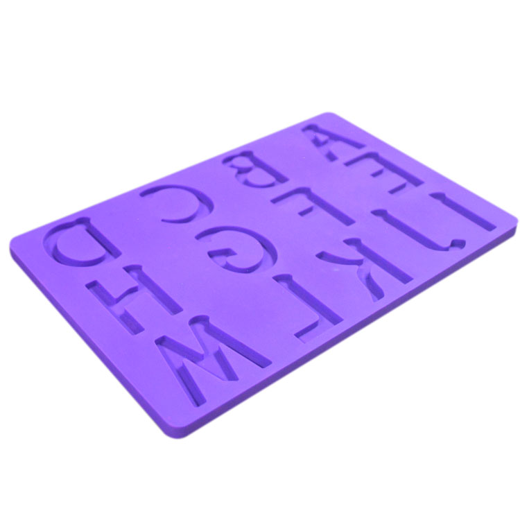 OEM Silicone Letter Cake Molds Fondant English Learning Alphabet Cake Mould