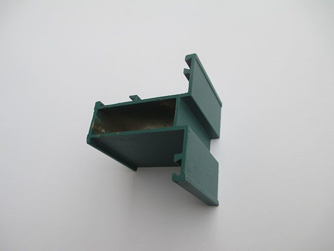 Green Powder Coating Aluminum Window Profile For Soundproof Casement Window
