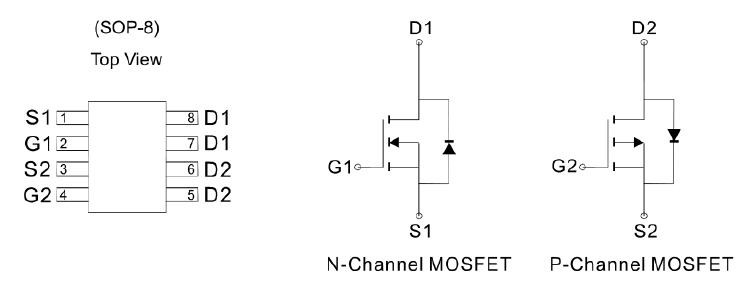 JY12M N And P Chennel 30V MOSFET With Fast Switching Speed For Inverter