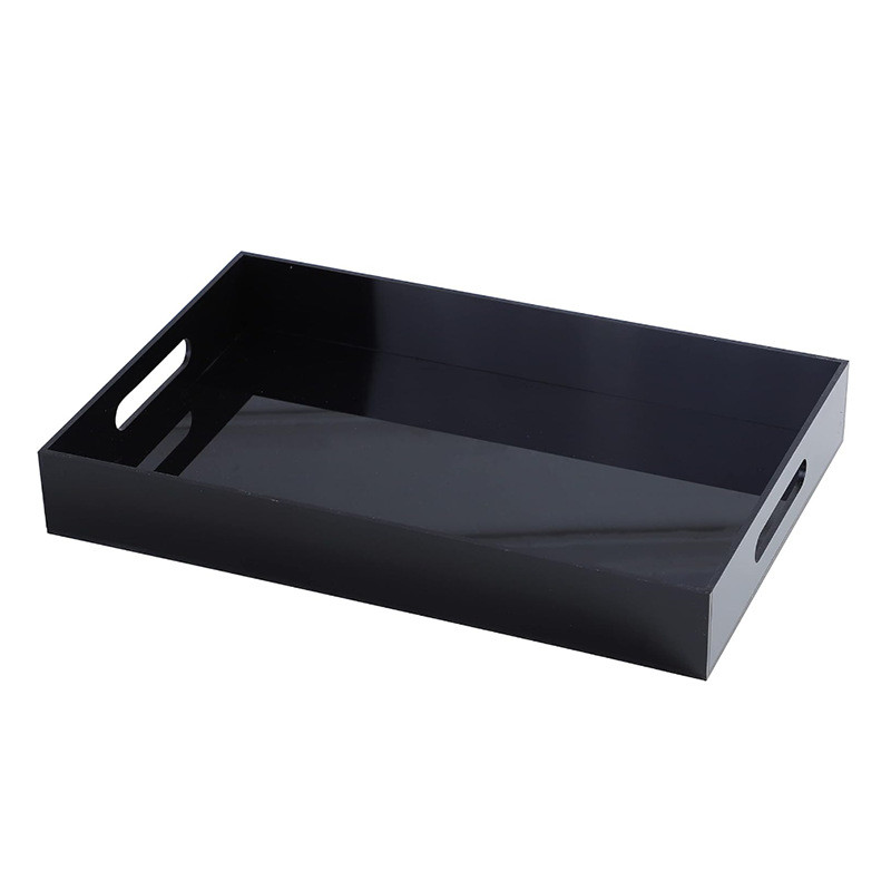 Clear Rectangular Acrylic Tray Lucite Breakfast Tray For Home Restaurant Hotel