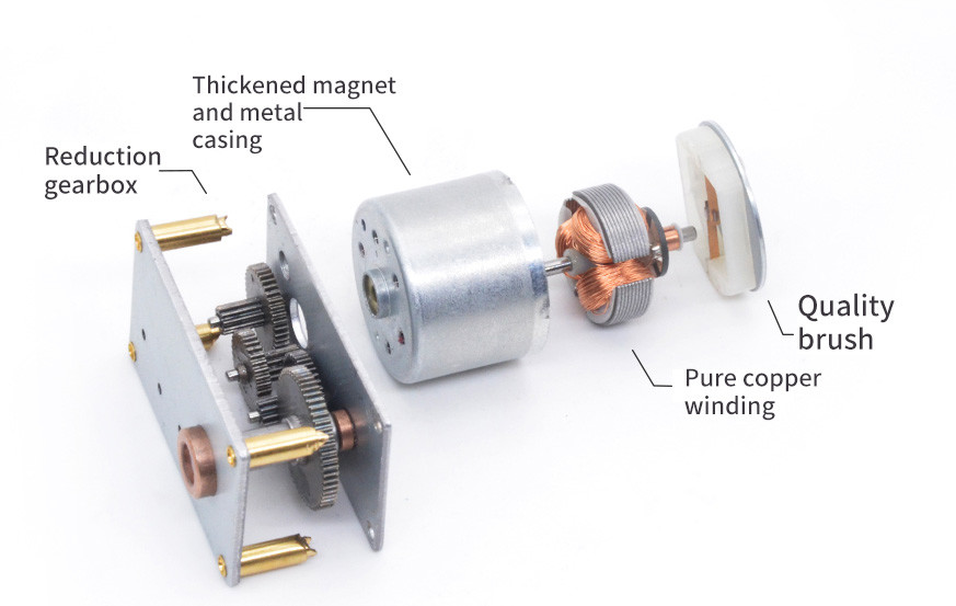 ASLONG Valve Motor ZB4124-310 Mini DC Low Speed Motor 6V 37RPM Metal Gear 6V dc gear motor d shaft