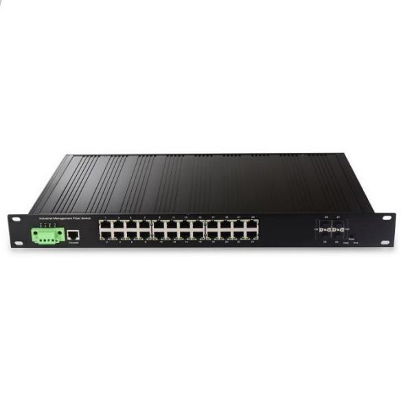 Industrial Grade Managed Poe Switch 24 Port Gigabit Ethernet Network Switch 10M