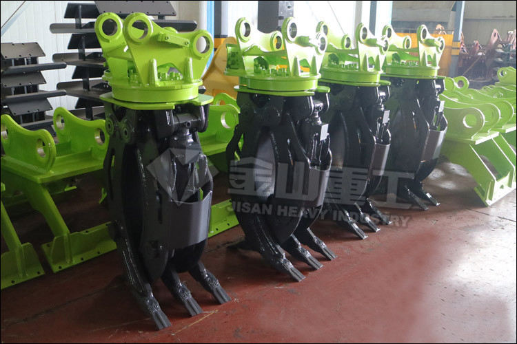 Single Cylinder Hydraulic Grapple Attachment 360° Rotation Excellent Grasping Ability