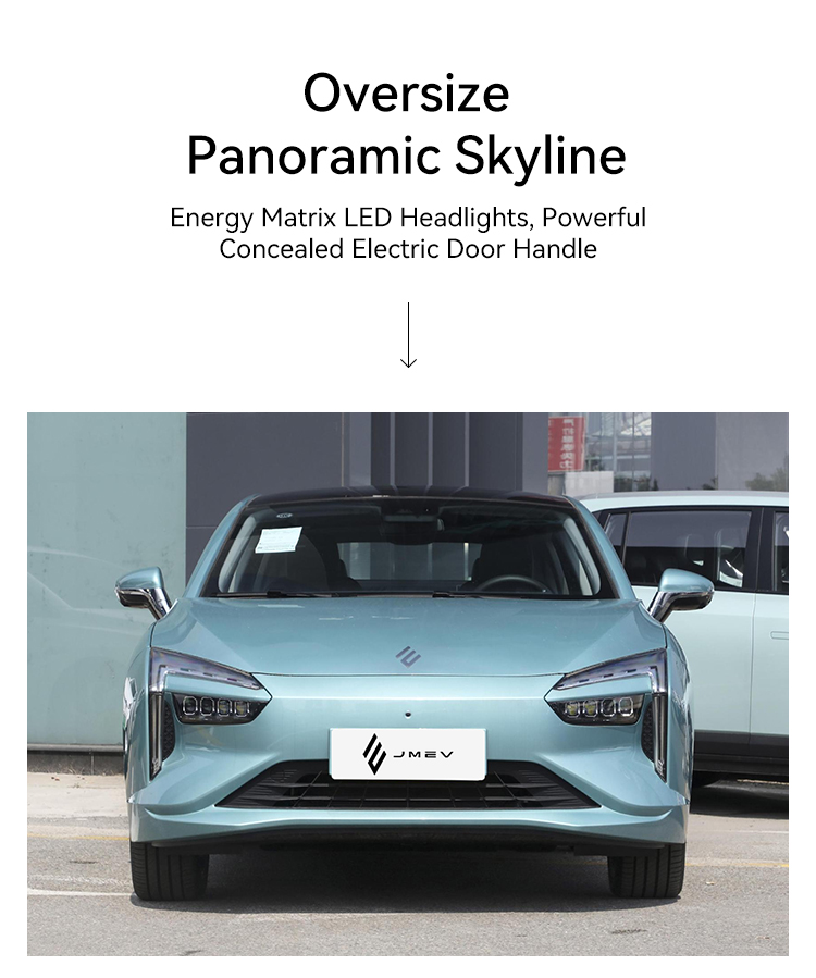 JMEV Yi 4 Wheel Electric Vehicle 140Km/h 0km Used with 60Kwh Battery Capacity and High Speed