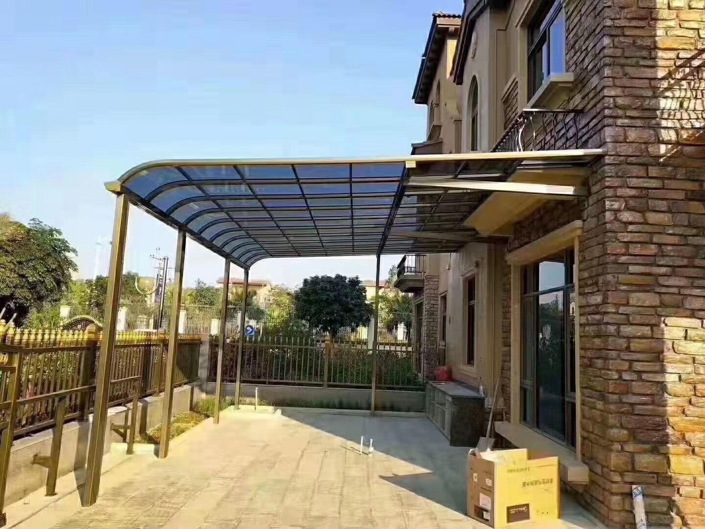 Cantilevered Rain Shed Aluminum Canopy Carport Anodized