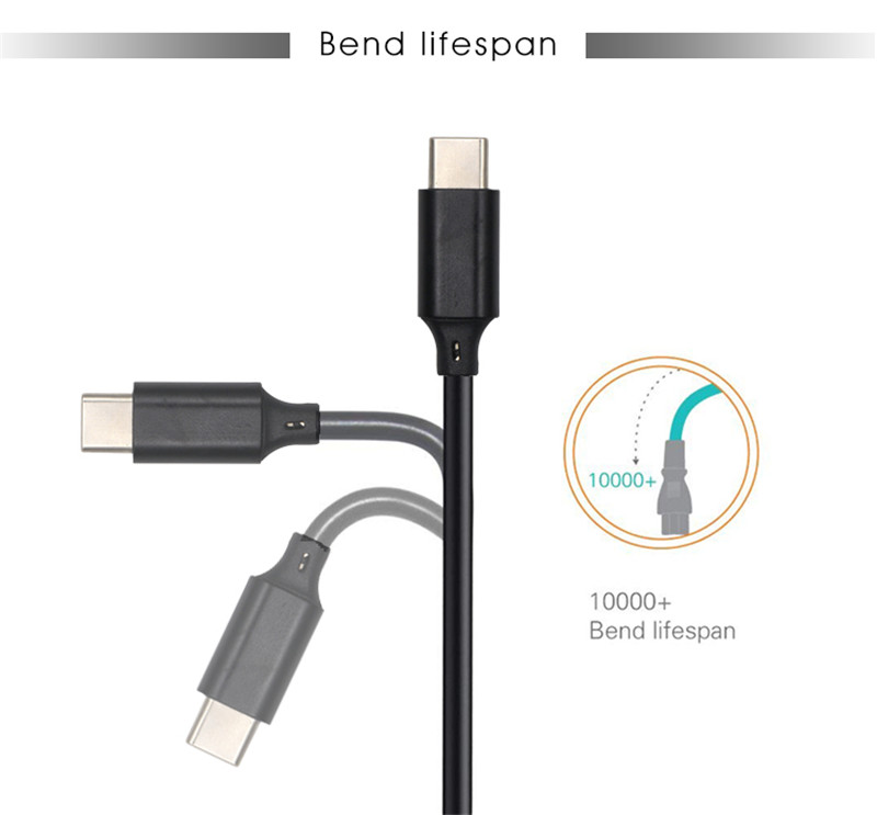 Foil Shielding Usb Type C Fast Charging Cable 1m/3m White/Black