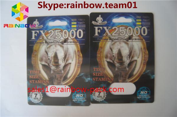 hot sale 3D printing card Black mamba 3D effect sex pill packaging card 3D card