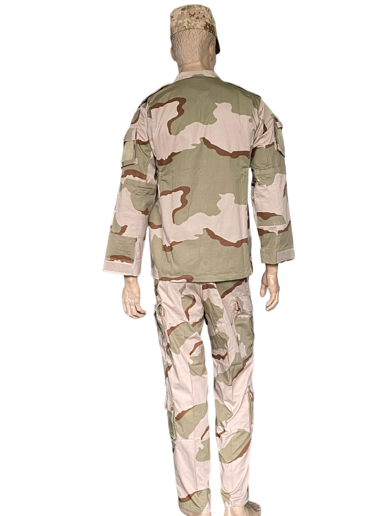 Desert Camouflage Tactical Uniform ACU Military Uniform Set Jacket And Pants In TC 65 35 Ripstop Fabric 230GSM For Army Uses