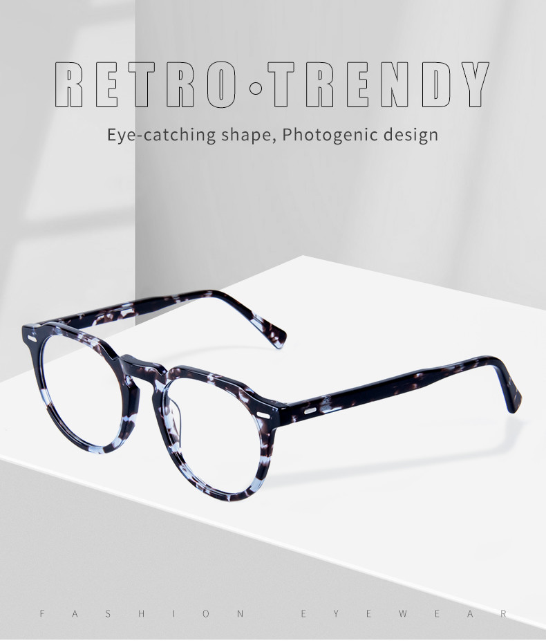 Retro Round Frame Clear Lens Glasses For Women Men Non Prescription Eyewear