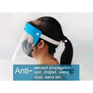 Recyclable Plastic Clear Full Face Shield With Sponge Prevention Public