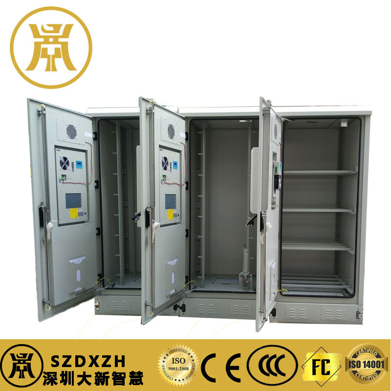 Integrated Outdoor Cabinet With Power System And Battery Storage Three Compartment Cabinet