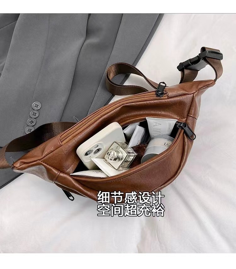 Ultra light unisex chest bag simple solid color Fanny pack brand men's crossbody bag shoulder bag