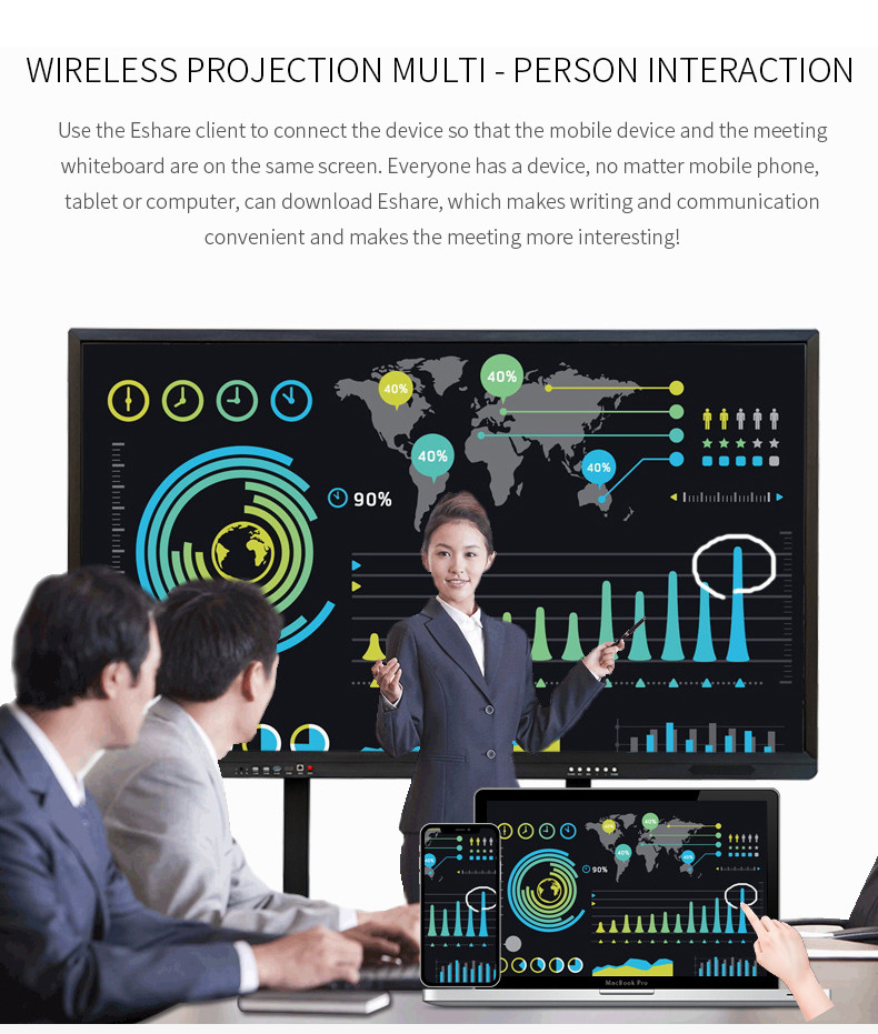Schools Teaching Meeting Tablet Distance Learning Hanging Digital Signage