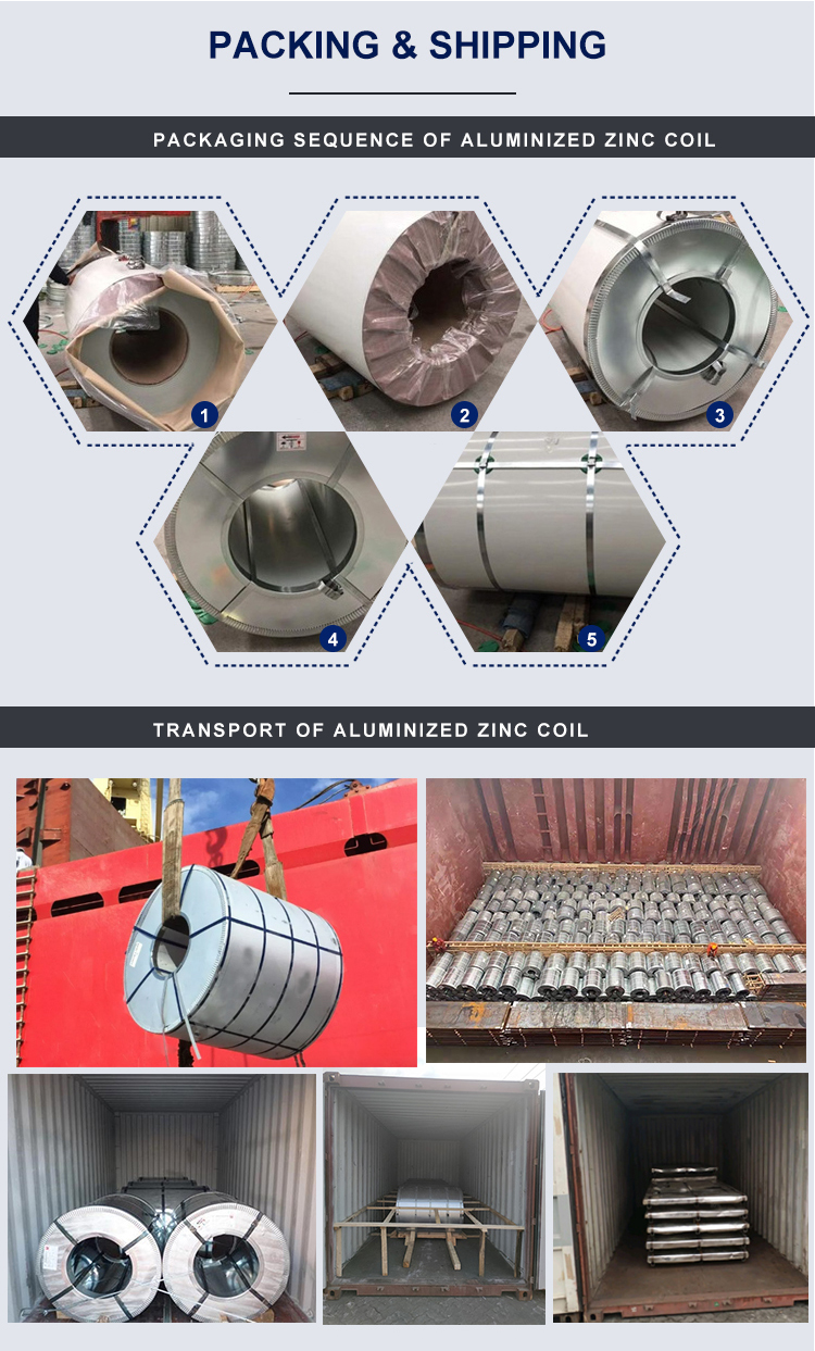 G550 Anti-finger GL Steel Sheet Roll Aluzinc Galvalume Steel Coil Az150 Aluminum Zinc Coating Steel for Making Fences