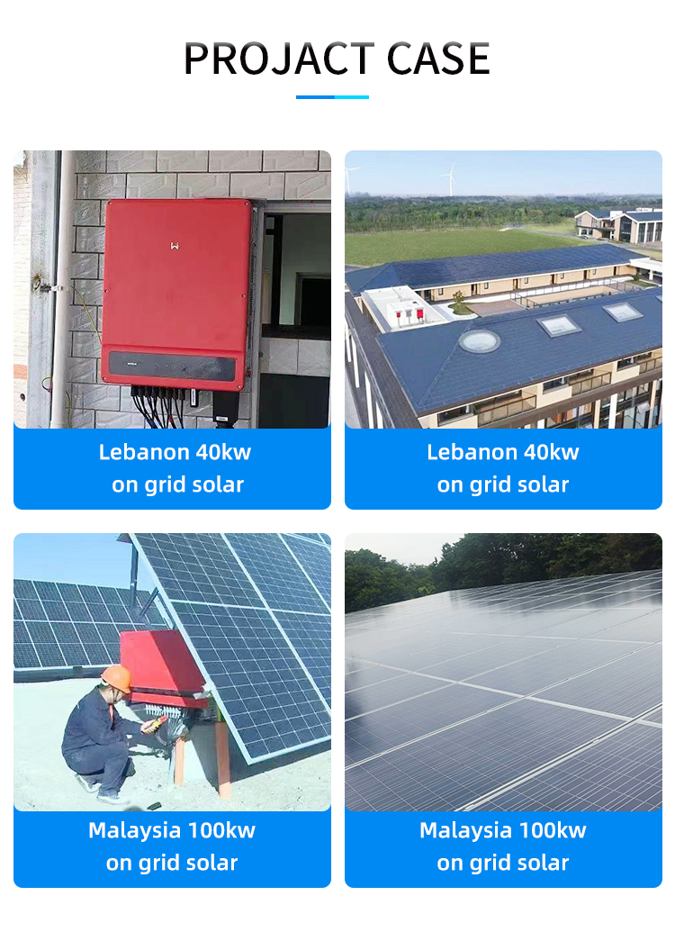 Roof Mounting On Grid Solar Power System 50KW 60KW MPPT Commercial