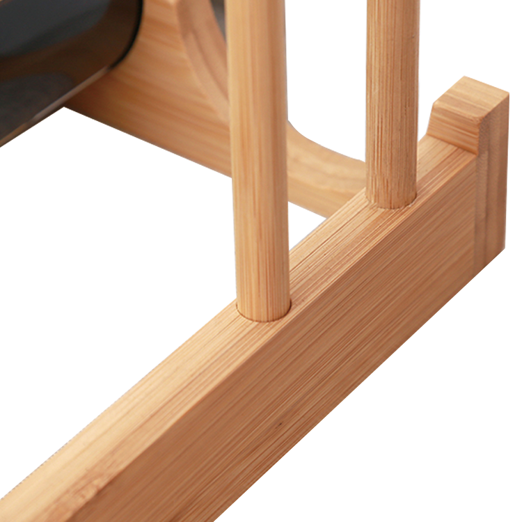 Sustainable Bamboo Wine Bottle Storage Holder For 4 Bottles Perfect for Food Storage