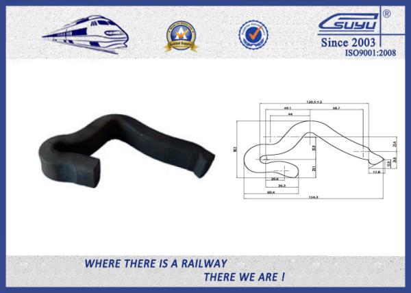 Black Oiled 90LB Rail Anchors DIN Steel For Railroad Fastenings