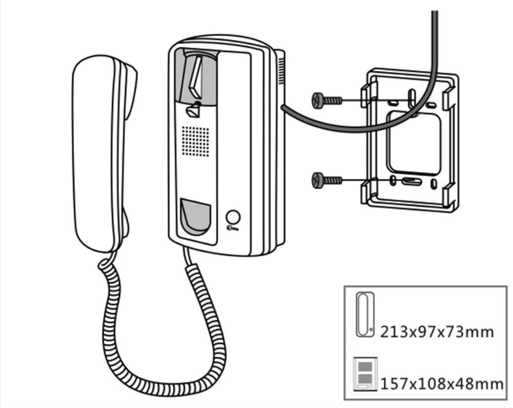 LENYO 2 Wire Ring Audio Video Doorbell DC 12V For Villa Surveillance