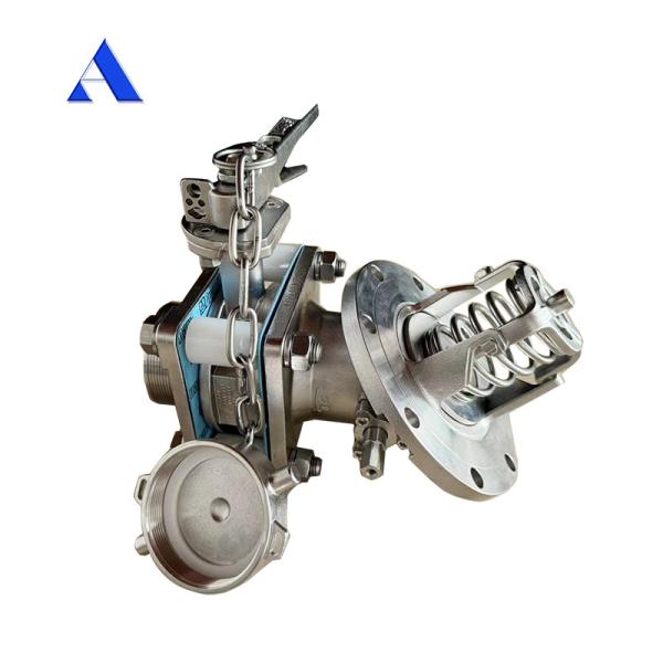 ISO Tank Container Spare Parts 3 inch 45 Degrees Bottom Discharge and Sample