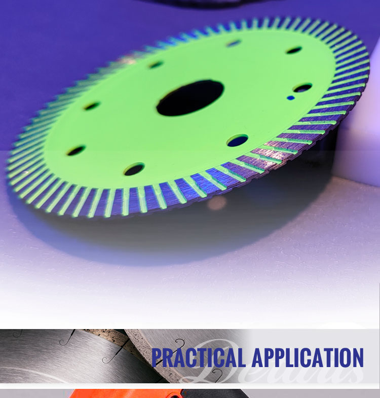 OBM Customized Support 5 Inch Green Turbo Diamond Cutting Disc for Stone Cutting