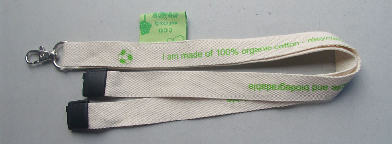 Colorful Bamboo Milk RPET Eco Friendly Lanyards For Business Gifts